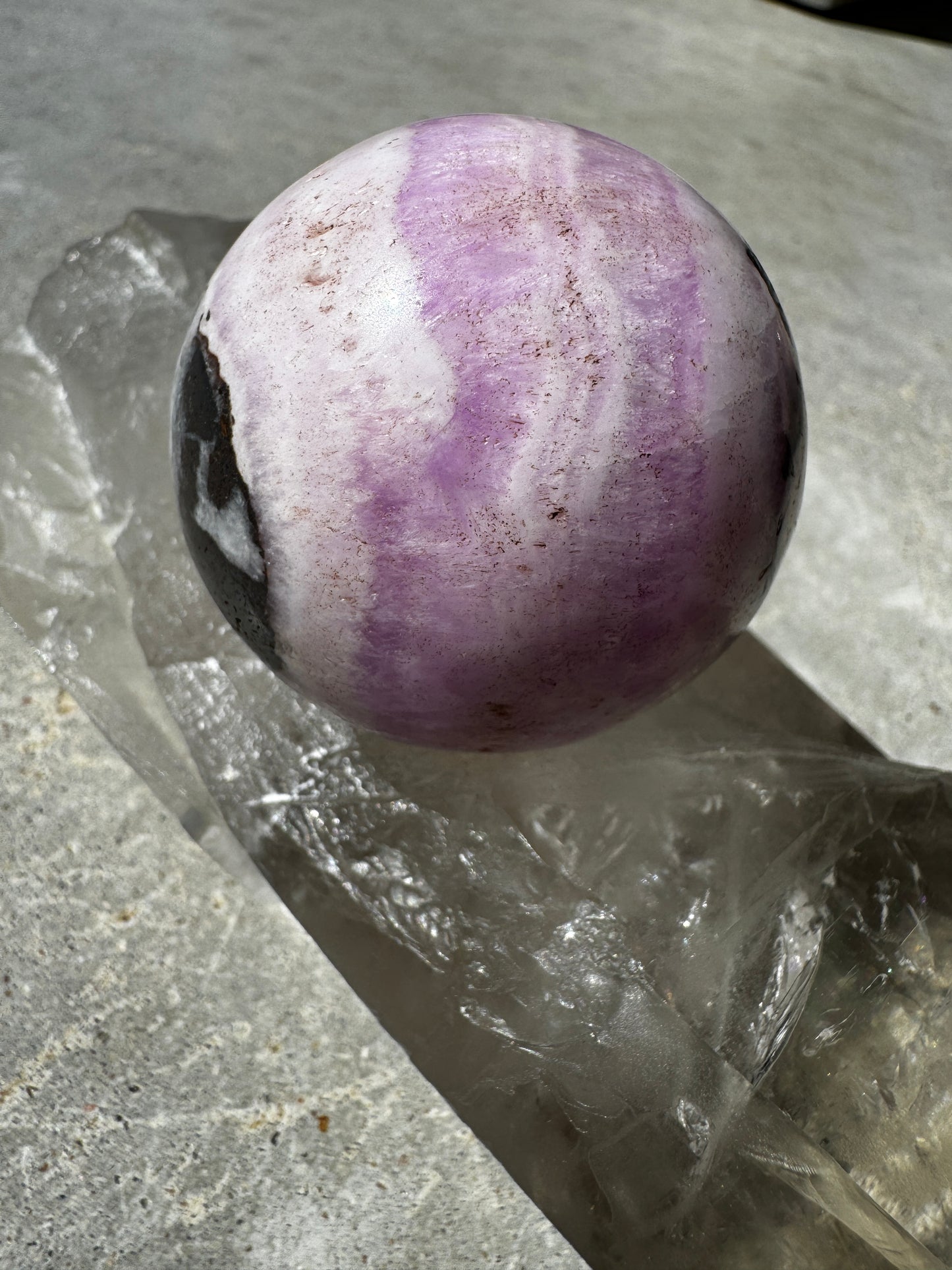Pink Aragonite & Magnetite for Calling in Love and Manifestation directly from your Heart 186 Grams