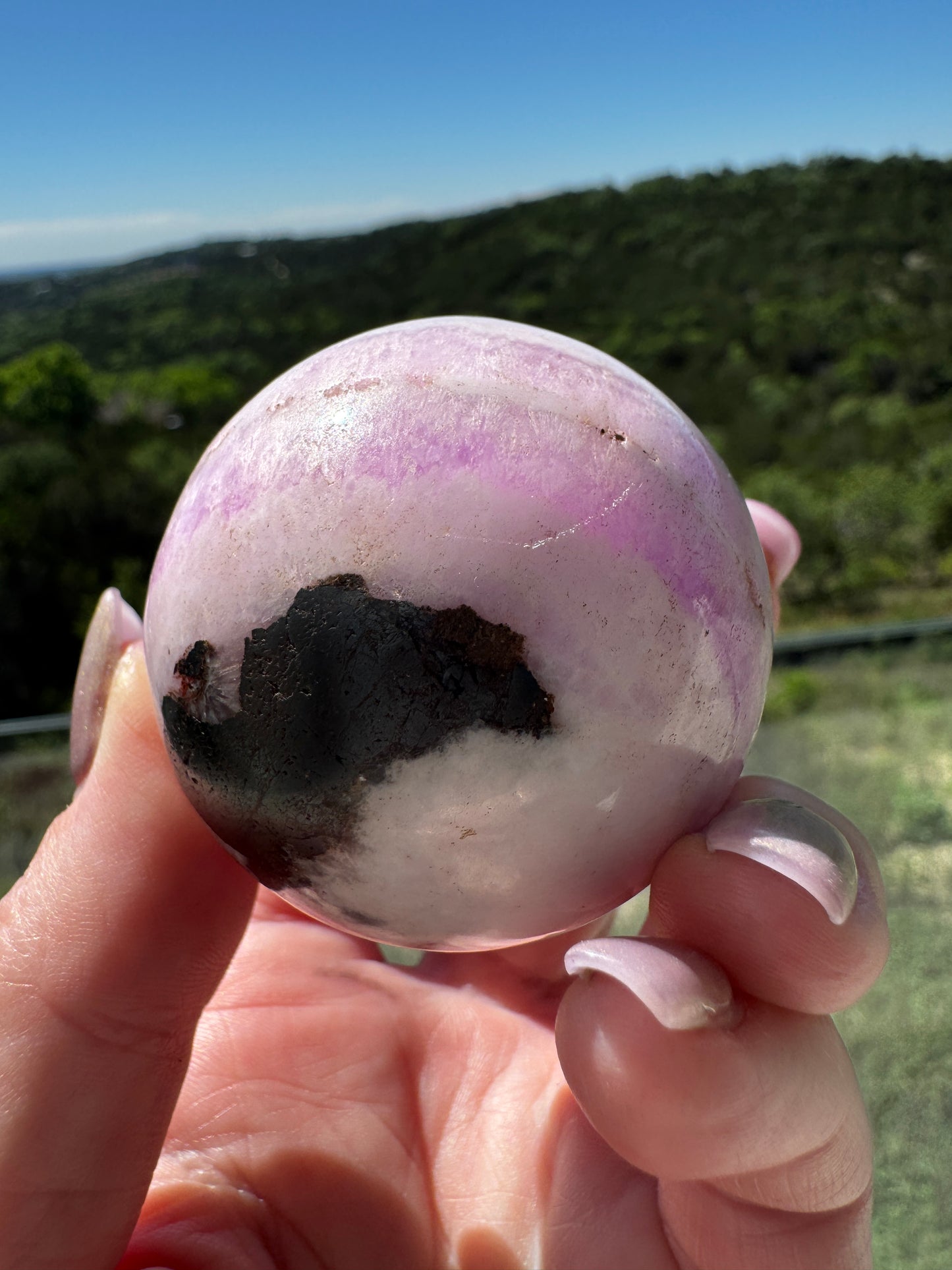 Pink Aragonite & Magnetite for Calling in Love and Manifestation directly from your Heart 186 Grams