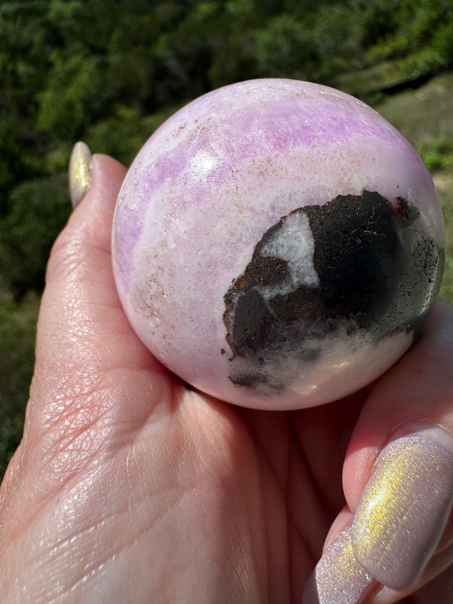 Pink Aragonite & Magnetite for Calling in Love and Manifestation directly from your Heart 186 Grams