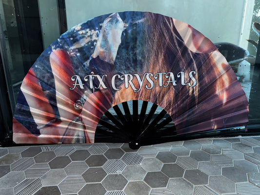 ATX Crystals Bamboo Luxury XXL Fan 26” when opened