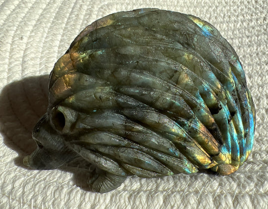Labradorite Hedgehog Hand Carved Crystal