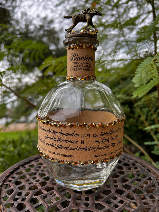 Swarovski Crystal Empty Blantons Bottle Housewarming Gift